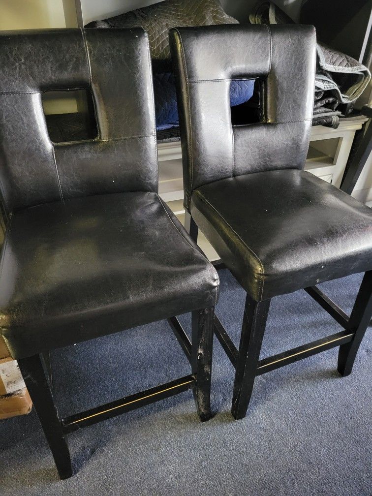 Used Black Barstools Both 60.00