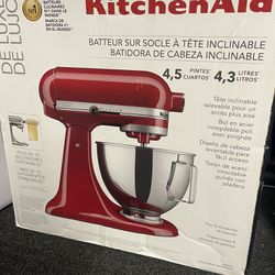 Kitchen aid mixer 4.5 QT Brand new Red And Silver 