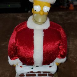 Homer Simpson Santa Stuck In Chimney Toy Electronic Action