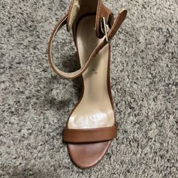 Brown Ankle Strap Heel