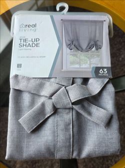 Grey Window Tie-Up Shade