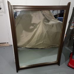 Dresser Or wall Mirror With Wood Frame 