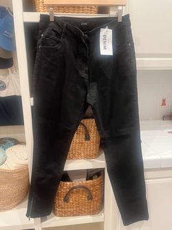 Evans Denim Black Jeans with Ankle Zips