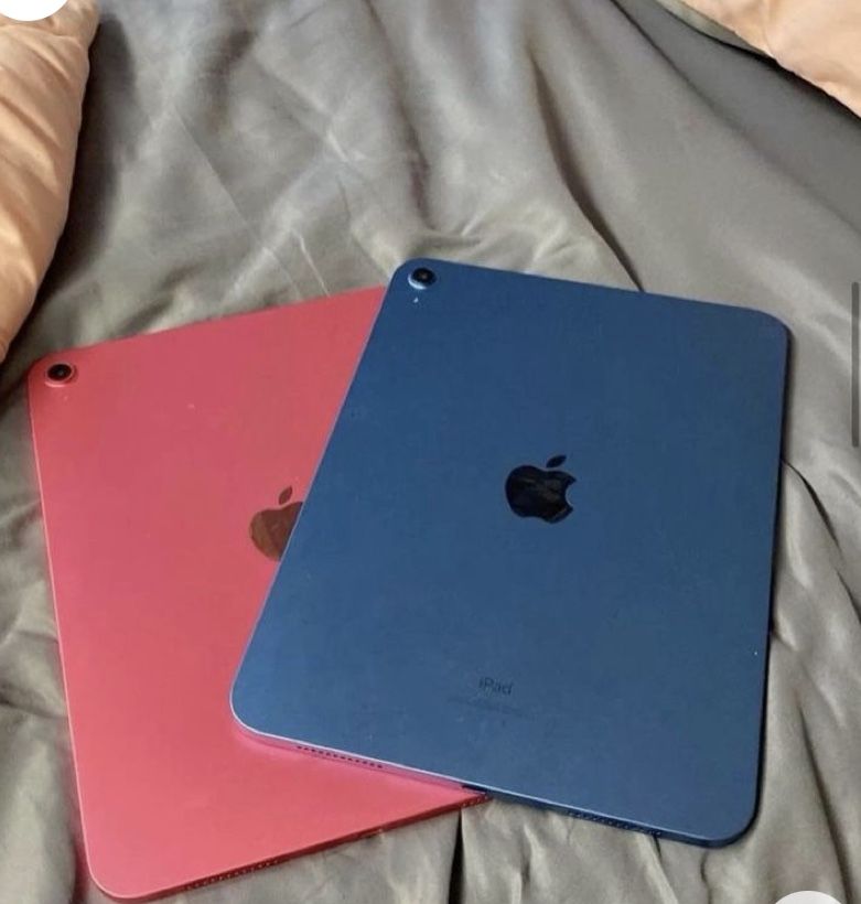 iPads Apples Tablet Color Pink And Blue Size 0s