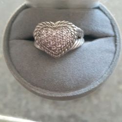 JUDITH RIPKA  RODIUM OVER STERLING  RING  