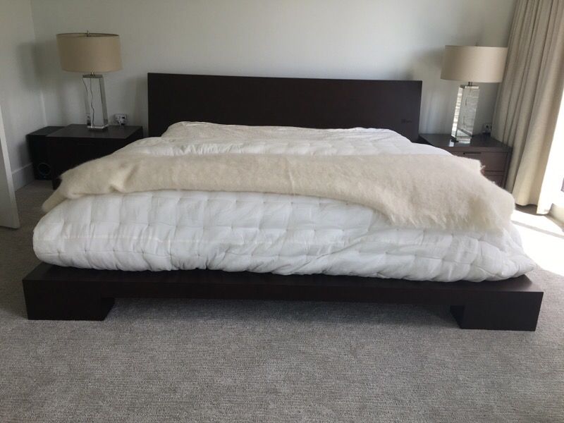 Crate and barrel asher bed deals