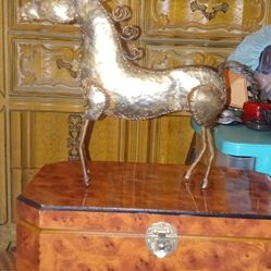 Vintage Handmade Brass Copper Horse Statue