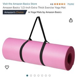 Extra Thick Pink Yoga Mat. Euc
