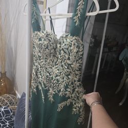 Beautiful green and Gold dress 