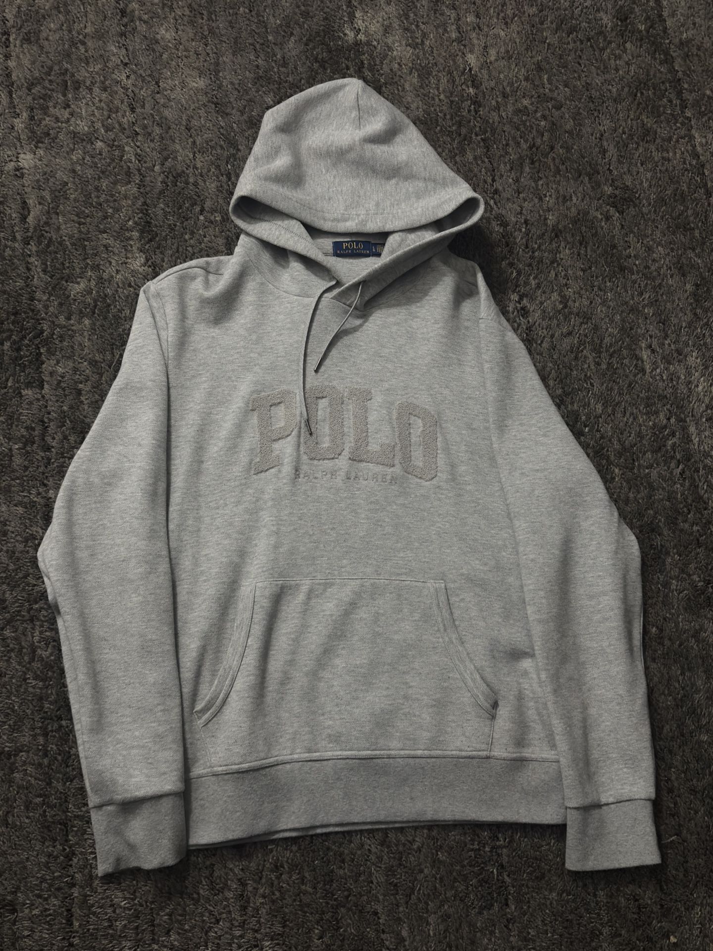 Gray polo logo hoodie ( used )