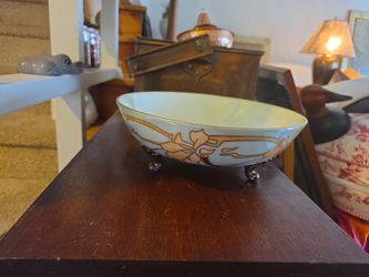 Stunning Antique Vintage Art Nouveau Dish Bowl 9.5" × 4"  