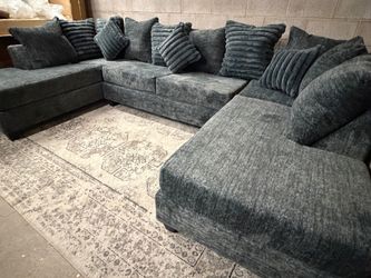 🔥 New Amazing Gray Charcoal Double-Chaise Sectional — Only $1475! 🔥 Shop with $0 down financing ⭐️ same day delivery 🚚