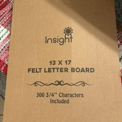 Felt letter board