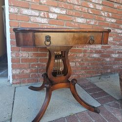 C. 19th Century Antique English Lyre Game Table