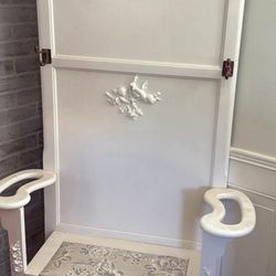 Shabby Chic Antique Hall Tree With Bench