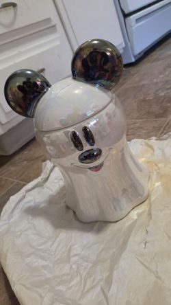 Mickey Mouse Ceramic Cookie Jar Iridescent