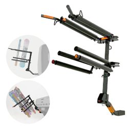 HYPERAX Volt SKI - RV-Rated Vertical Hitch-Mounted Ski & Snowboard, Tiltable Rack for SUV, Sedan and RV, Compatible with 2" Hitch Receiver, Fit up to 