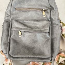 Leather backpack