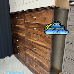 Cafe Brown 12 Drawer Dresser Chest Cajonera Comoda Nueva 