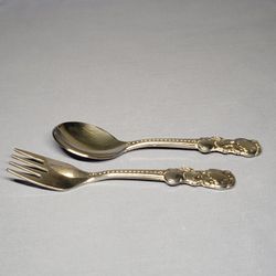 Precious Moments Girl's Silver Plate Infant Fork & Spoon Set