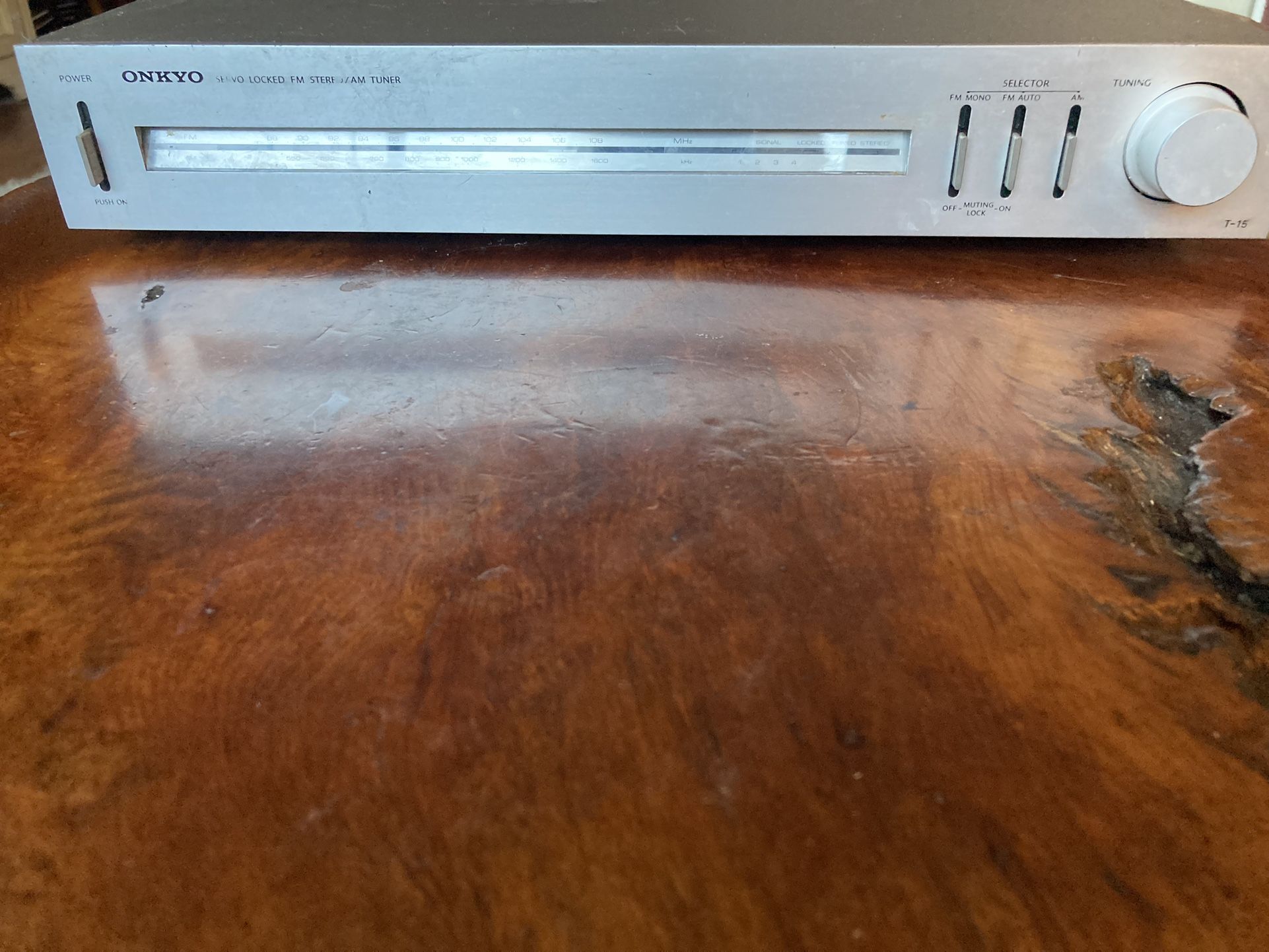 Onkyo AM/FM Stereo Tuner Receiver T-15 Vintage 1973 Good Condition