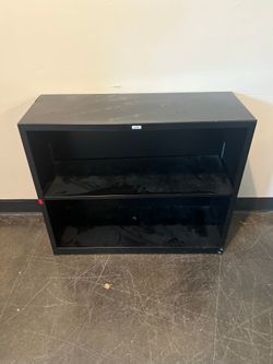 HON Black 2-Shelf Office Bookcase