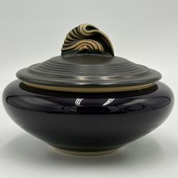 Andrew McCorkindale Porcelain Trinket Box Dish w/Lid Contemporary Studio Pottery