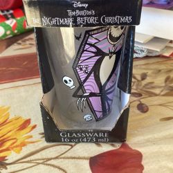 Glass Cup Nightmare before Christmas Disney