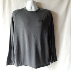Under Armour men's gray long-sleeve activewear top size L 