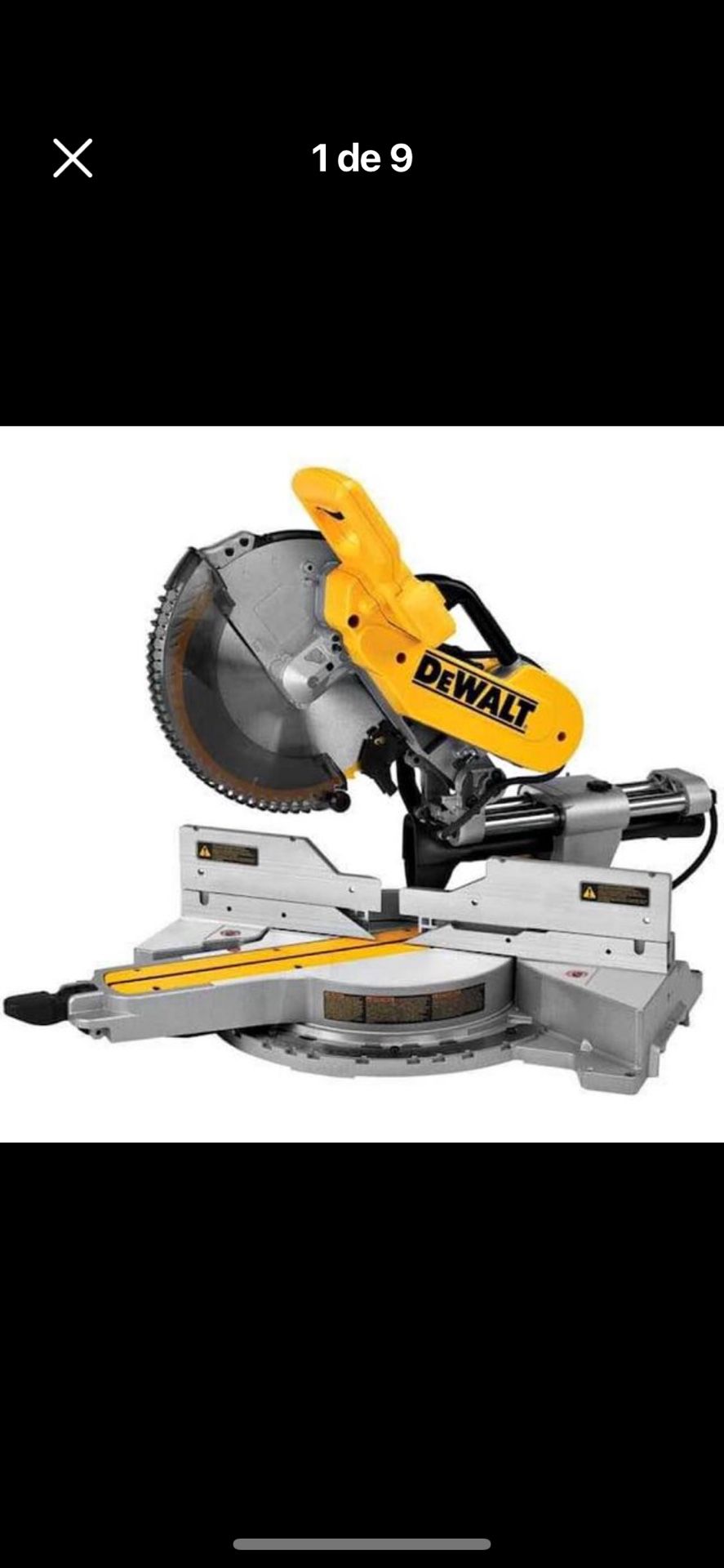 DEWALT 15 Amp Corded 12 in. Double Bevel Sliding Compound Miter Saw, Blade Wrench and Material Clamp