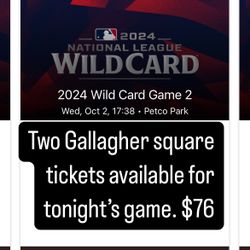 Wildcard Game Two Gallagher Square Tickets 