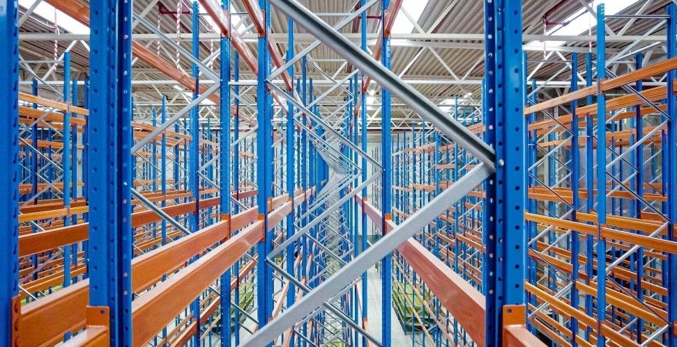 USED Material INDUSTRIAL RACKS Pallet Racking Warehouse SHELVING 18ft ...