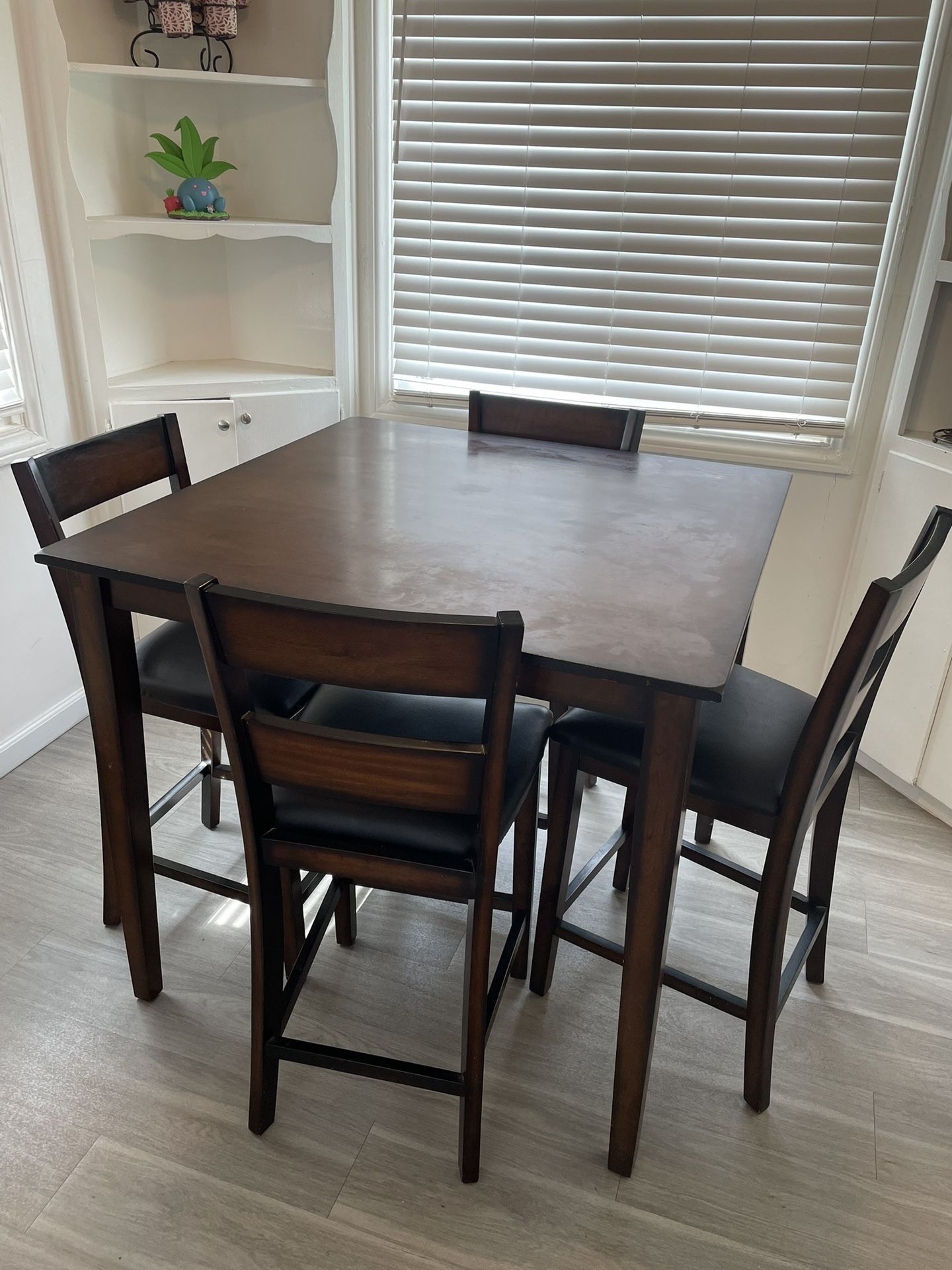 Wooden High Table With Chairs