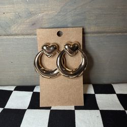 Heart Door Knocker Earrings