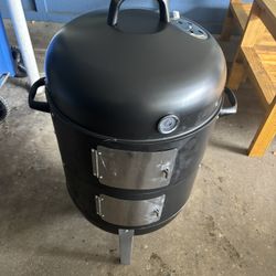 Vertical Charcoal 2 Layer  Smoker, Brand New With Cover 20.5 Inch