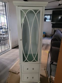 White 3 glass  shelves, great for restroom kitchen bedroom, any room you need extra storage space and decor  i used it to display my perfume  bottles