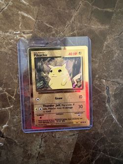 Pikachu metal card