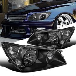 01-05 Lexus IS300 Headlights Black Housing