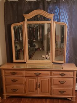 A Thomasville tan Bedroom set.