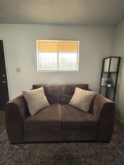 Brown 2-Seater Love Seat - Good Condition