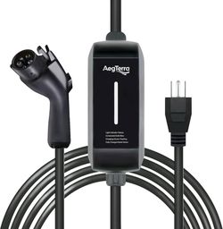 Portable Level 1 EV Charger 16Amp w/ 23ft EV Charging Cable 110V NEMA 5-15Plug Indoor/Outdoor Charging Stations Portable EV Charger J1772 BEV & PHEVs
