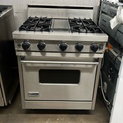 VIKING 30”WIDE GAS RANGE STOVE STAINLESS STEEL 