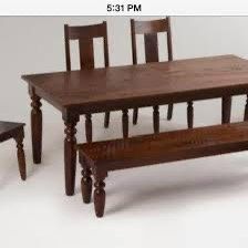 Solid Wood Hammered Finish dining table