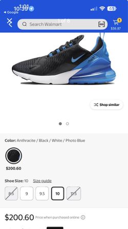 Size 11 Nike Air Max 270 Arctic Blue 