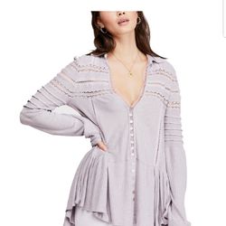 New Free People Tunic Top Size Medium Color Is Lilac