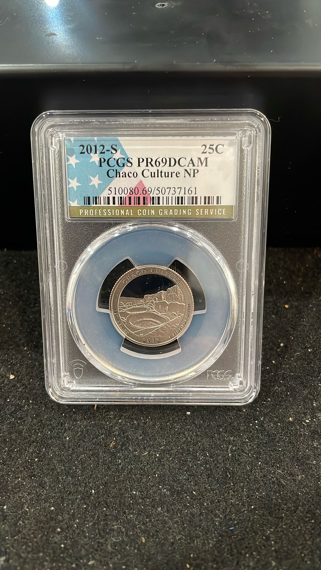 2012 S Gem Proof Chaco Culture NP Quarter Graded At PR69 With A Deep Cameo E-10