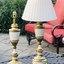 Stiffel Brass /Enamel Table Lamps 