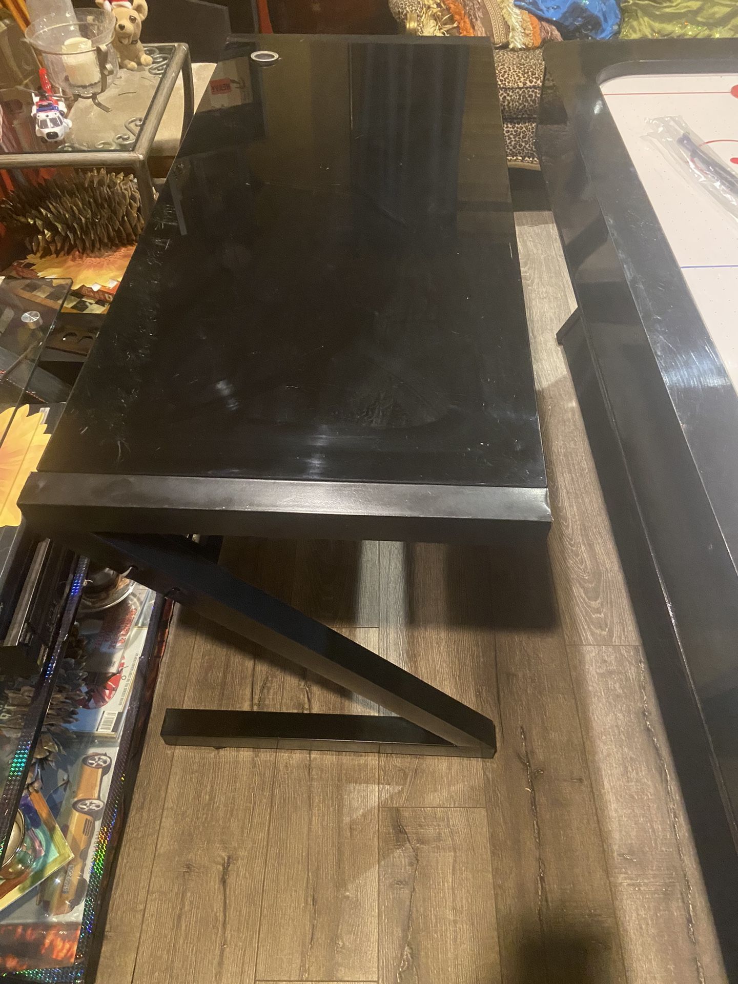 Desk Glass Top Metal Frame