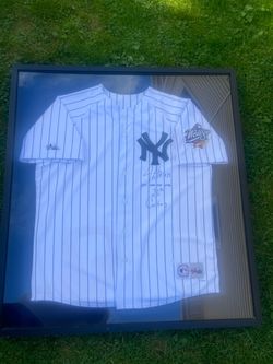 Jim Leyritz Signed Yankees 1999 World Series Jersey β βLast HR of 20th Centuryβ β COA β Framed