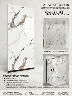 PVC 4X9.5 SHOWER PANELS